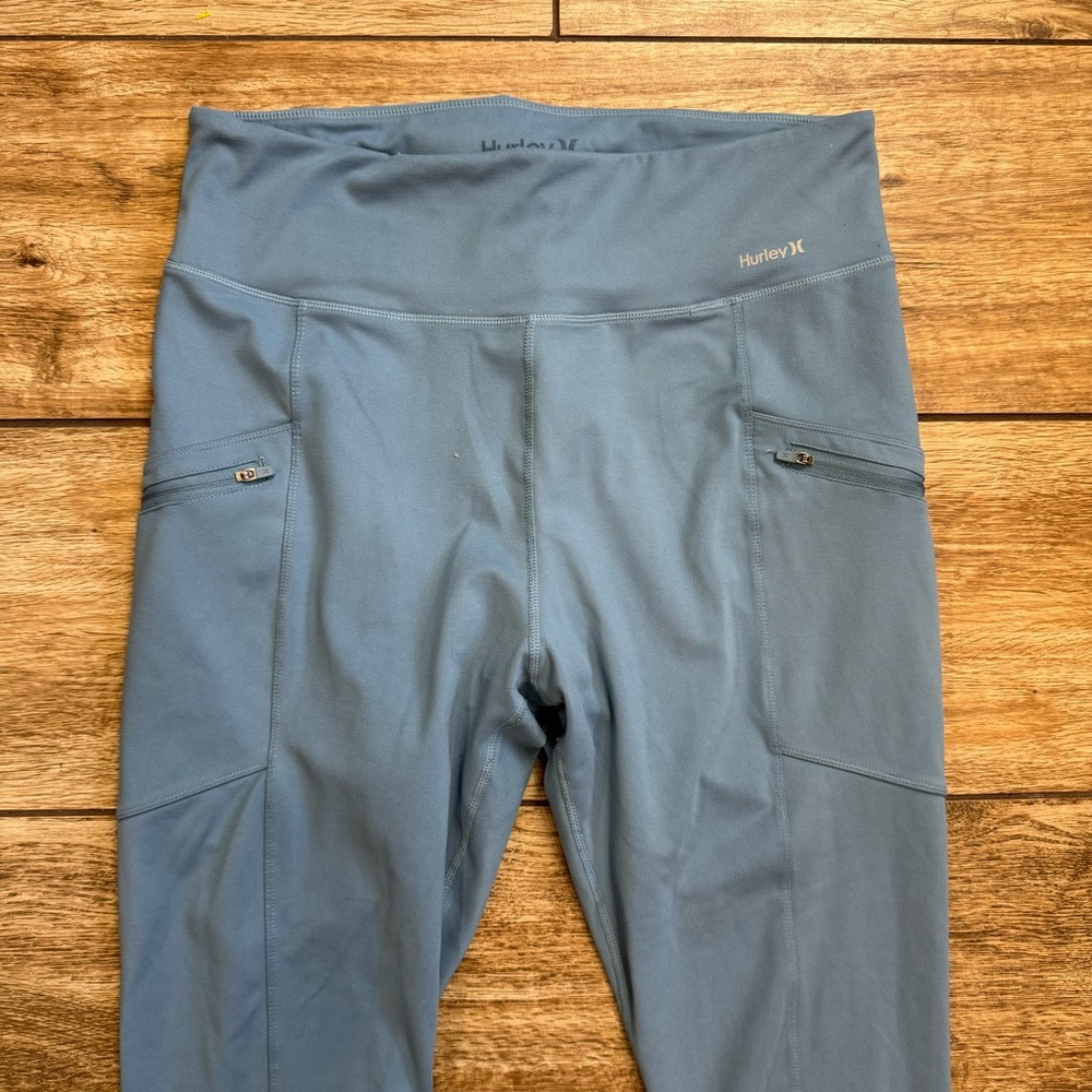 Hurley Women Leggings Size XL Blue Extra Large POCKETS! - Picture 8 of 11